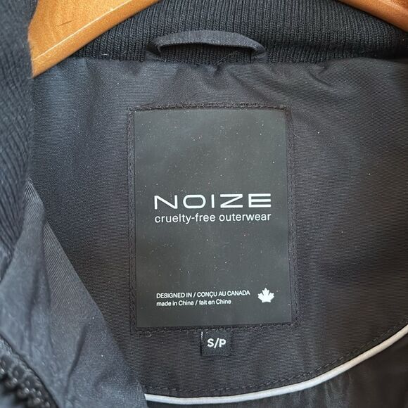 Noize Astrid Mid Length Black Parka Jacket Faux Fur Hood Coat Size Small - Picture 13 of 15